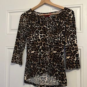 Animal print shirt - medium but fits smallish.